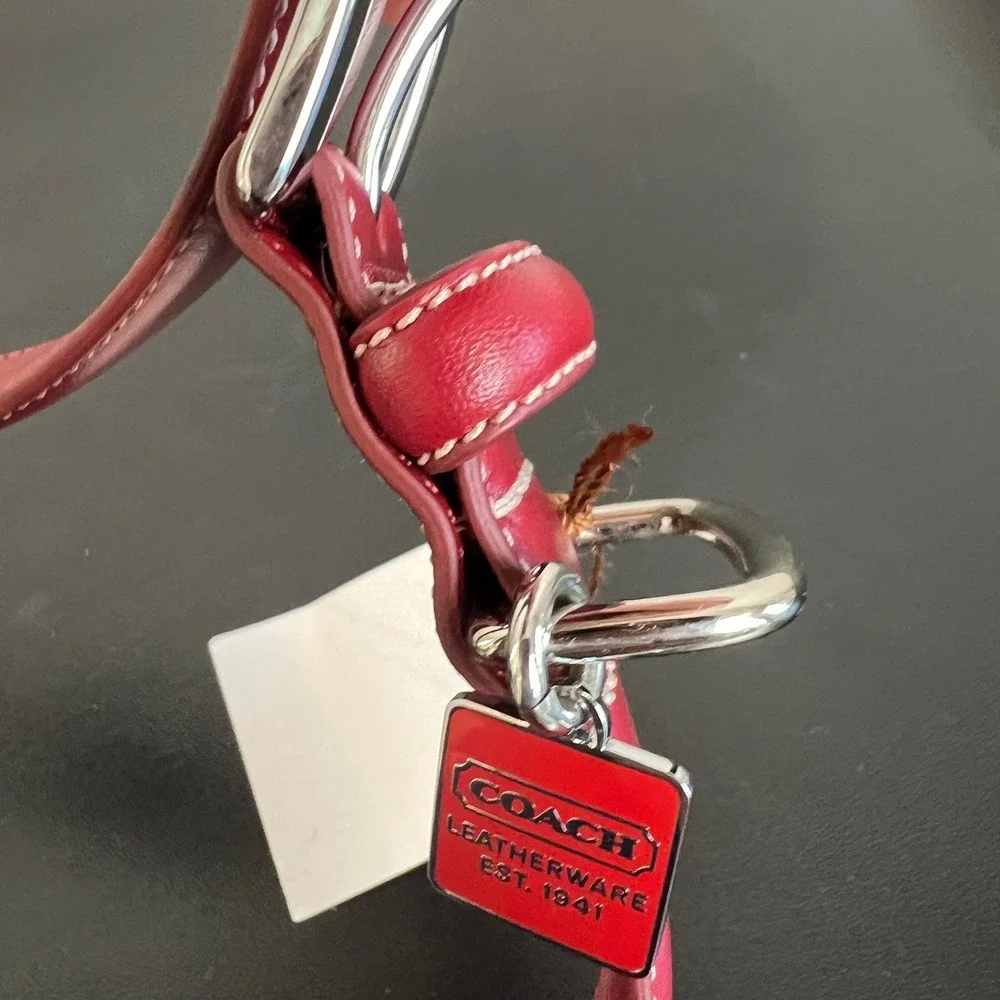 Coach Vintage Red Leather Grommets Dog Collar XL 22-26 Inch 8848 NEW